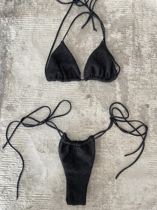 VEGAS KNITTED BLACK BIKINI‏
